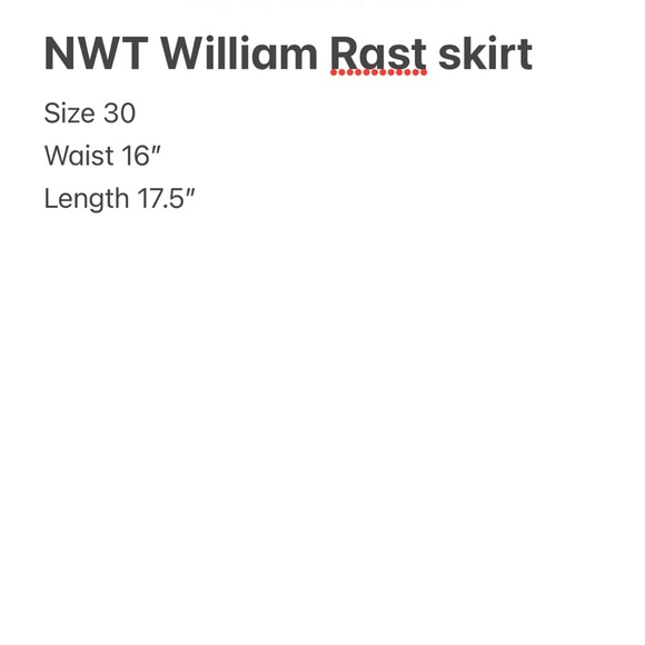 William Rast Blue A-line Mini Skirt Casual Midtown Revenge size 30 - Picture 7 of 7